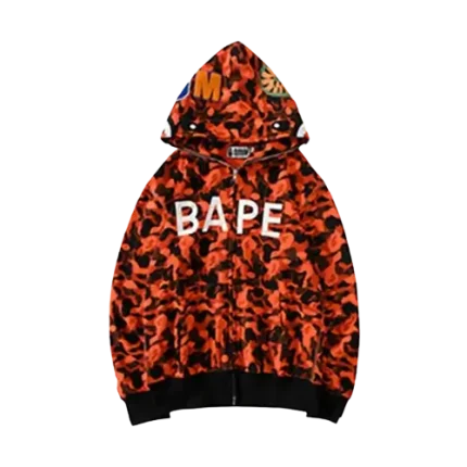 A Bathing Ape Bape XO Orange Hoodie Black