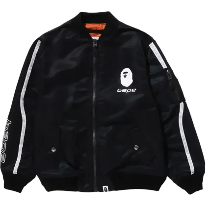A Bathing Ape Line Bomber Jacket Loose Fit Jr Kids