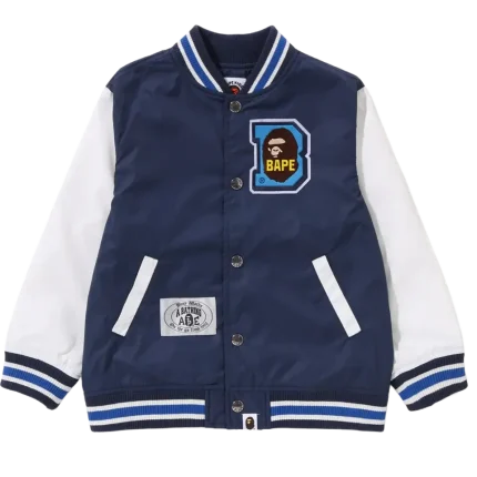 Ape Head B Patch Varsity Jacket Kids