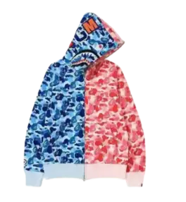 Bape Pink and Blue Hoodie