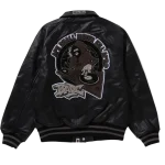(B)Ape Leather Varsity Jacket Mens