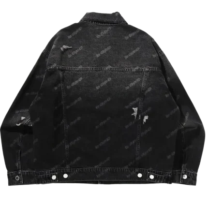 Bape Hexagram Laser Destroy Denim Jacket Mens
