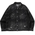 Bape Hexagram Laser Destroy Denim Jacket Mens