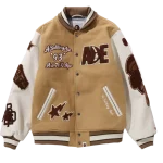 Bape Multi Motif Varsity Jacket Mens