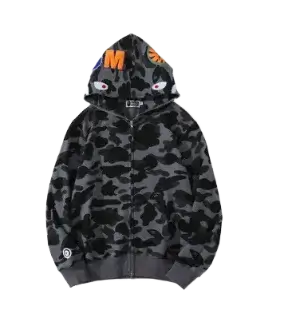 Bape Shark Camo Hoodie Mens