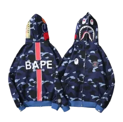 Blue Bape Shark Jacket