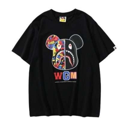 BAPE T Shirt New Zipper Bear Printing Cotton T-shirt