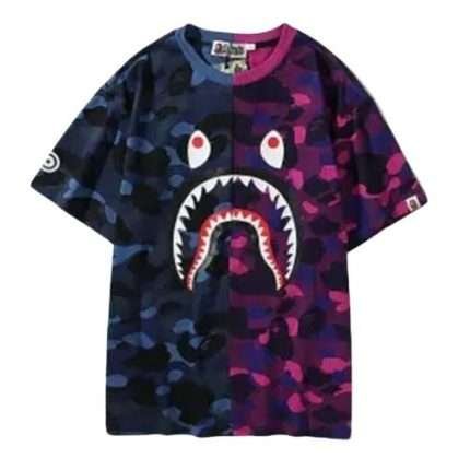 Fashion Bape Shark Short Sleeve Casual Hip Hop T-Shirt